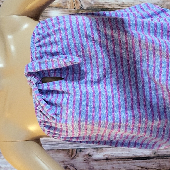 Express Women's Purple Striped Strapless Knit Romper Size M - Picture 5 of 13